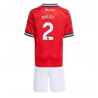 Fotbalové Dres Manchester United Diogo Dalot #2 Dětské Domácí 2025-26 Krátký Rukáv (+ trenýrky)